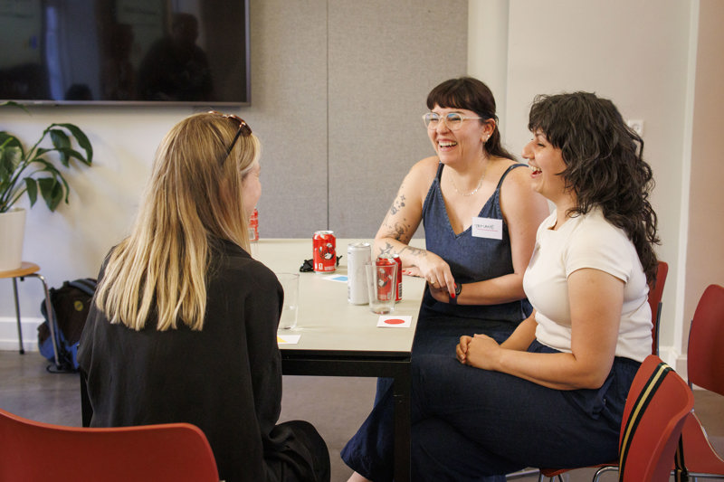 Workshop participants learning together